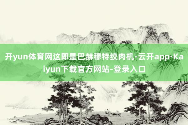 开yun体育网这即是巴赫穆特绞肉机-云开app·Kaiyun下载官方网站-登录入口