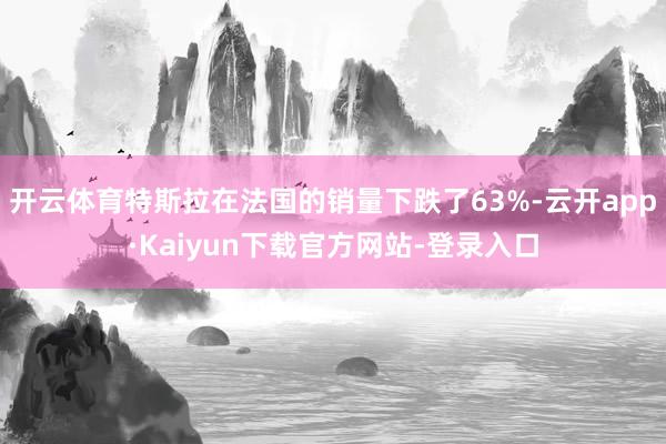 开云体育特斯拉在法国的销量下跌了63%-云开app·Kaiyun下载官方网站-登录入口